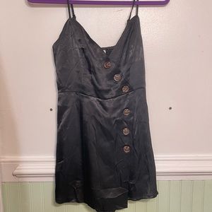 LA Hearts Silky Black Romper